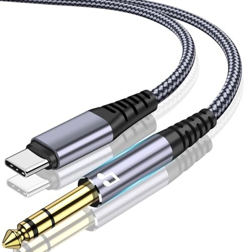 USB C to 1/4" TRS Audio Stereo Cable 4FT Type C to 6.35mm 1/4 Male Aux Audio