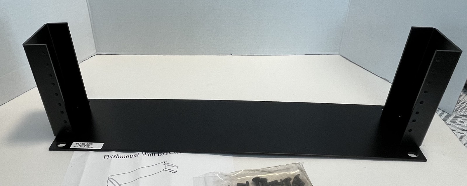 Black Box Network Services RM48 3U Flushmount Mount Black Wall Bracket USA