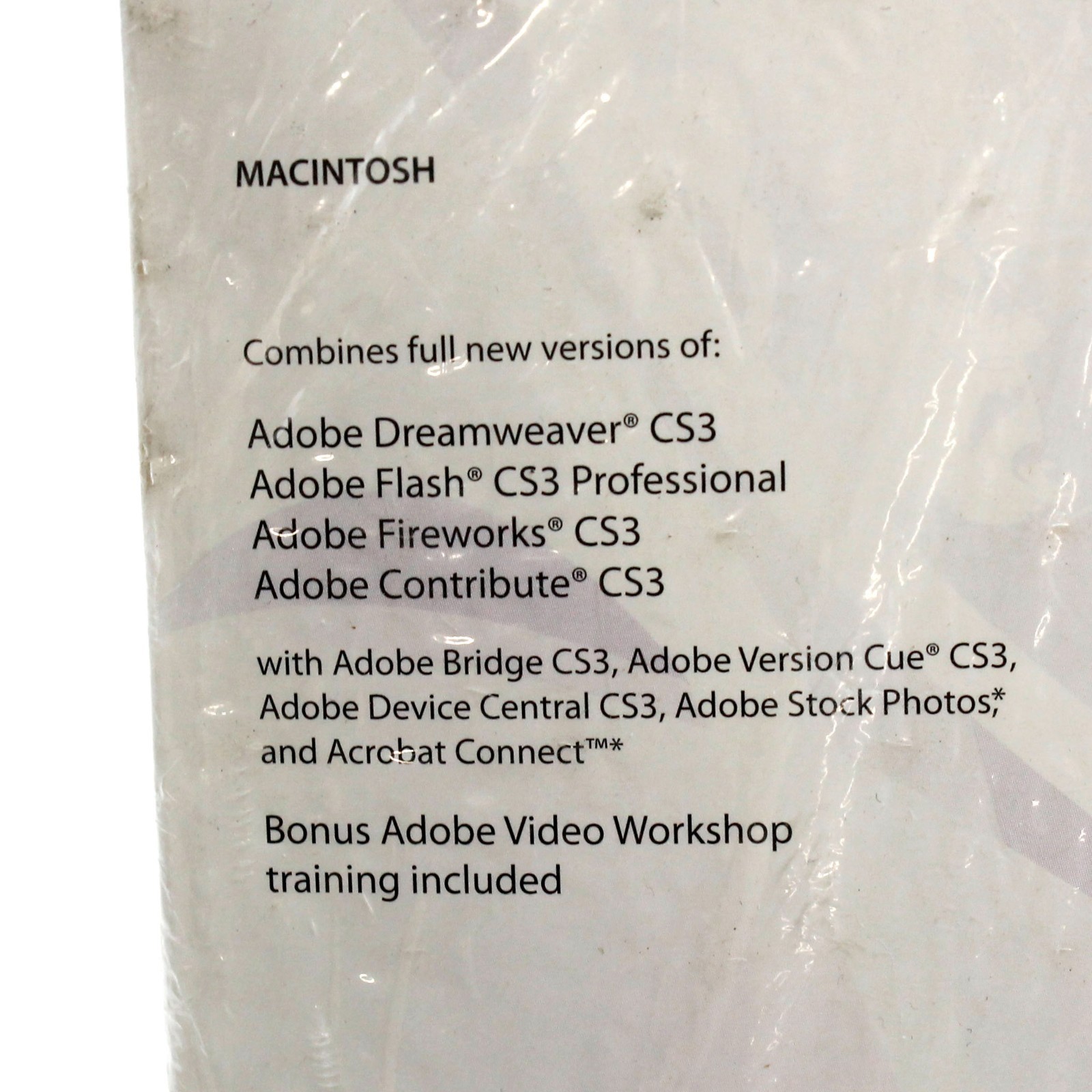 Adobe Creative Suite 3 Cs3 Web Standard Streamline Web Design - For Macintosh
