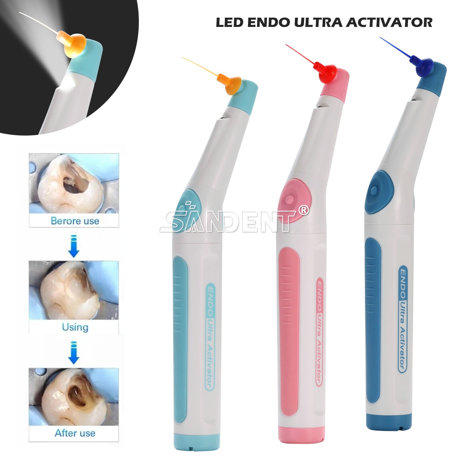 Dental Endo Ultrasonic Sonic Activator Root Canal Irrigator+150Tips scaling file