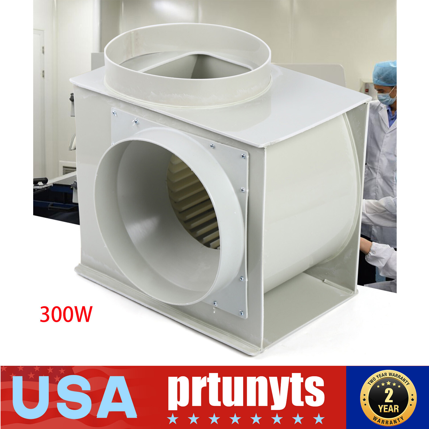300W PP250 Lab Fume Hood Centrifugal Air Blower Exhaust Fan Ventilator Machine