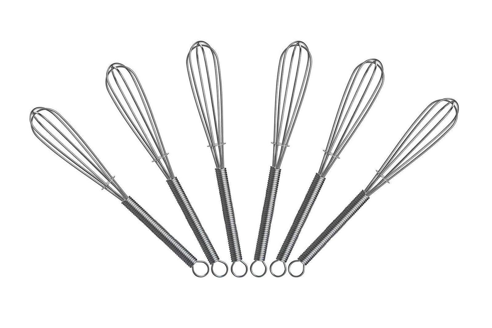 5 inch Mini Wire Whisk 6 Pack - Stainless Steel