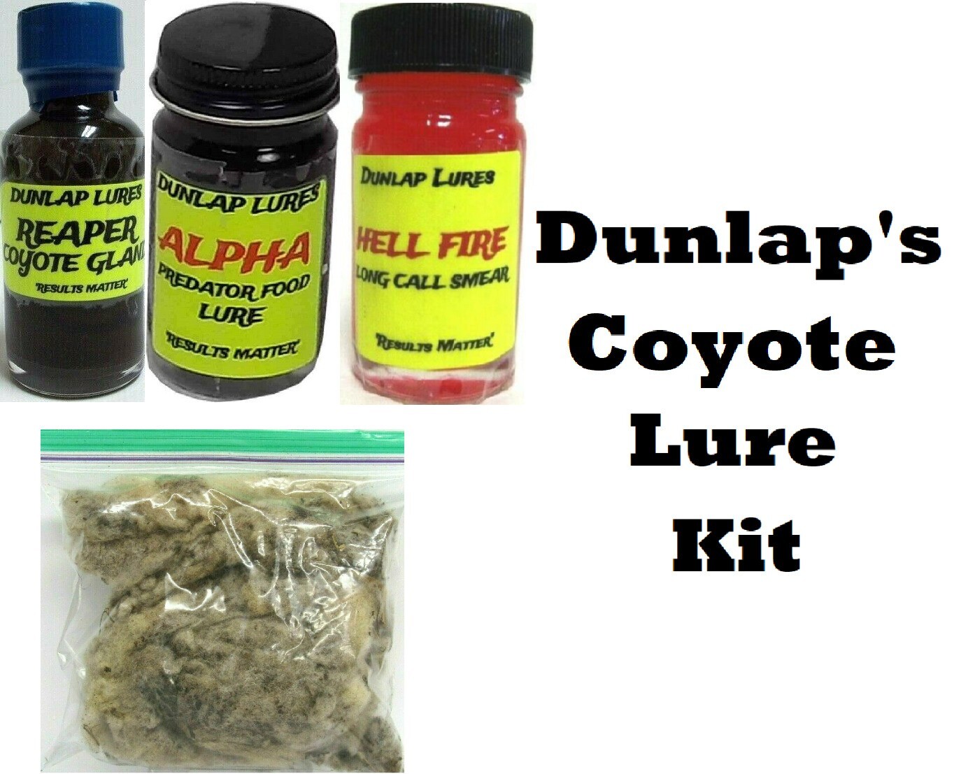 Coyote Lure Kit Dunlap Lures 3 Piece Trapping Supplies K-34