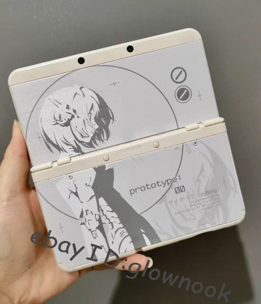 Anime Cyborg Girl Design Black Gray Replacement Housing Shell Case for New 3DS