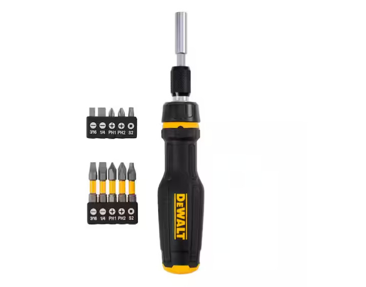 DEWALT Max Fit Telescoping Ratcheting Multi-Bit Combination Screwdriver Set 10pk