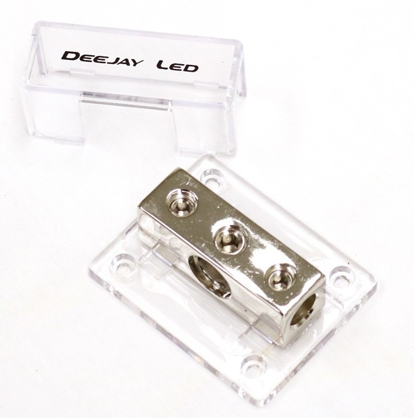 Deejay LED TBH1024CLEAR 0G to 2x4G Power Dist Block
