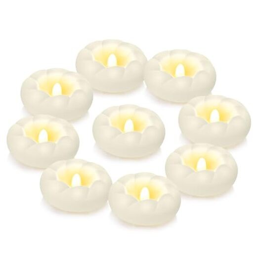 24pack Flameless Led Floating Candles, 3” Plastic Tealights 24pcs Warmwhite