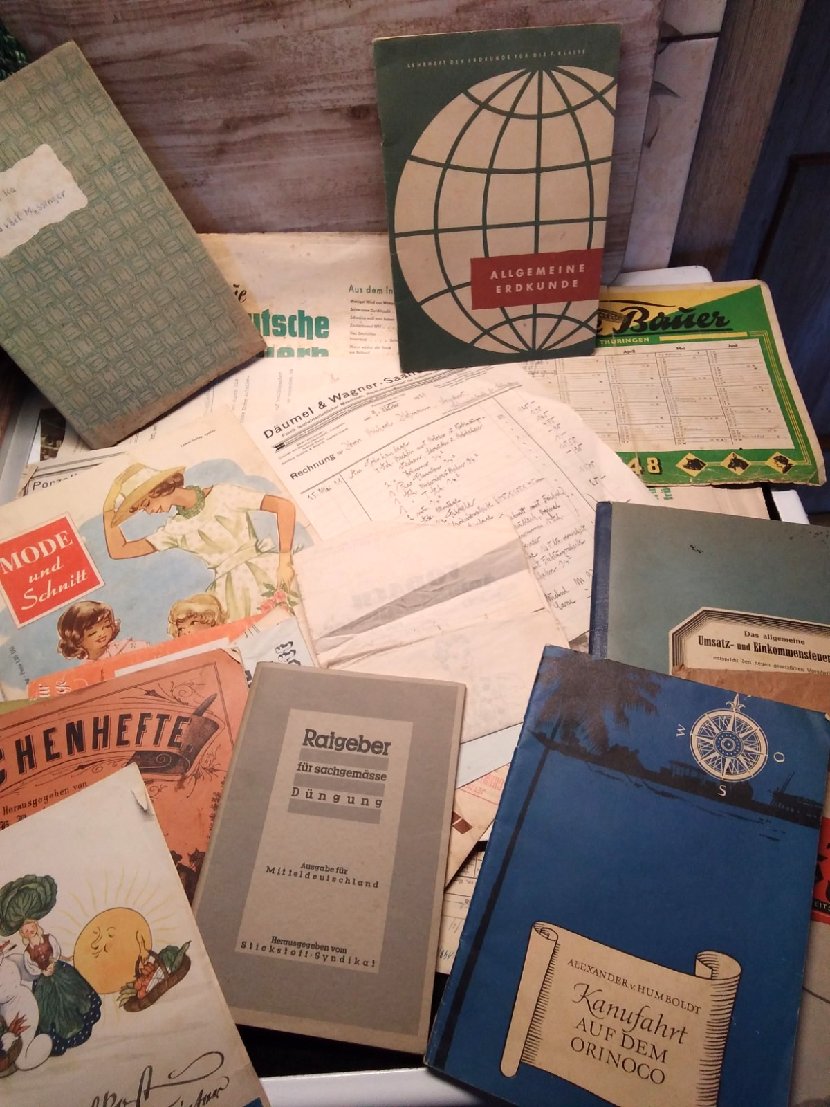Bundle Of Vintage Invoices Catalogs Calendars And More