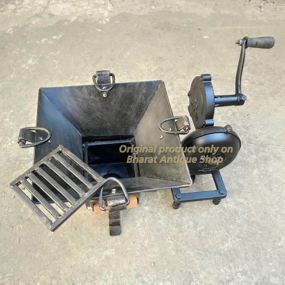 Squire Forge Furnace With Hand Blower Pedal Type Handle Working Functional Tool
