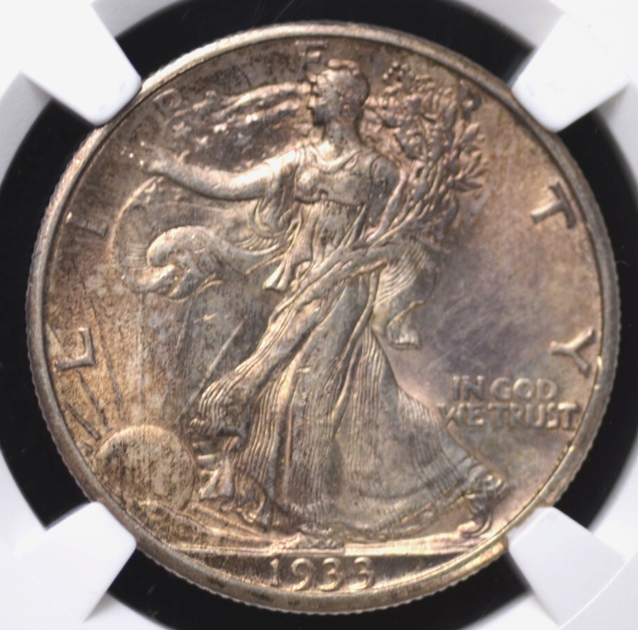 1933 S WALKING LIBERTY HALF DOLLAR NGC  AU 58 VERY CHOICE ORIGINAL AND FULLY