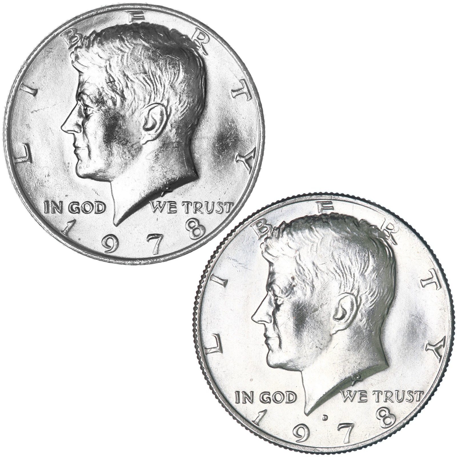 1978 P D Kennedy Half Dollar BU 2 Coin Year Set
