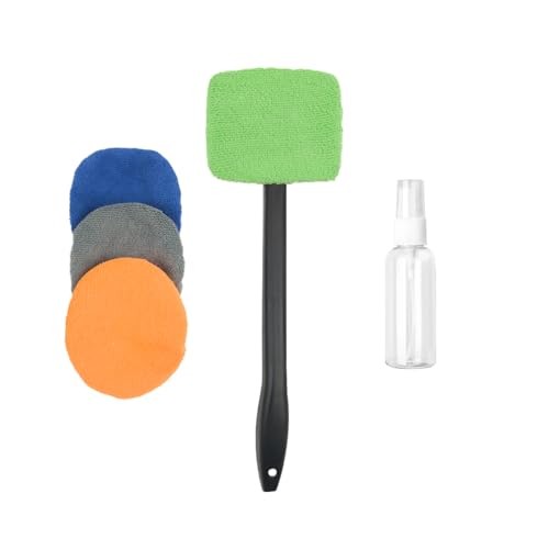 Car Windshield Cleaning Tool, Extendable Handle Window Cleaner Kit with 4PCS