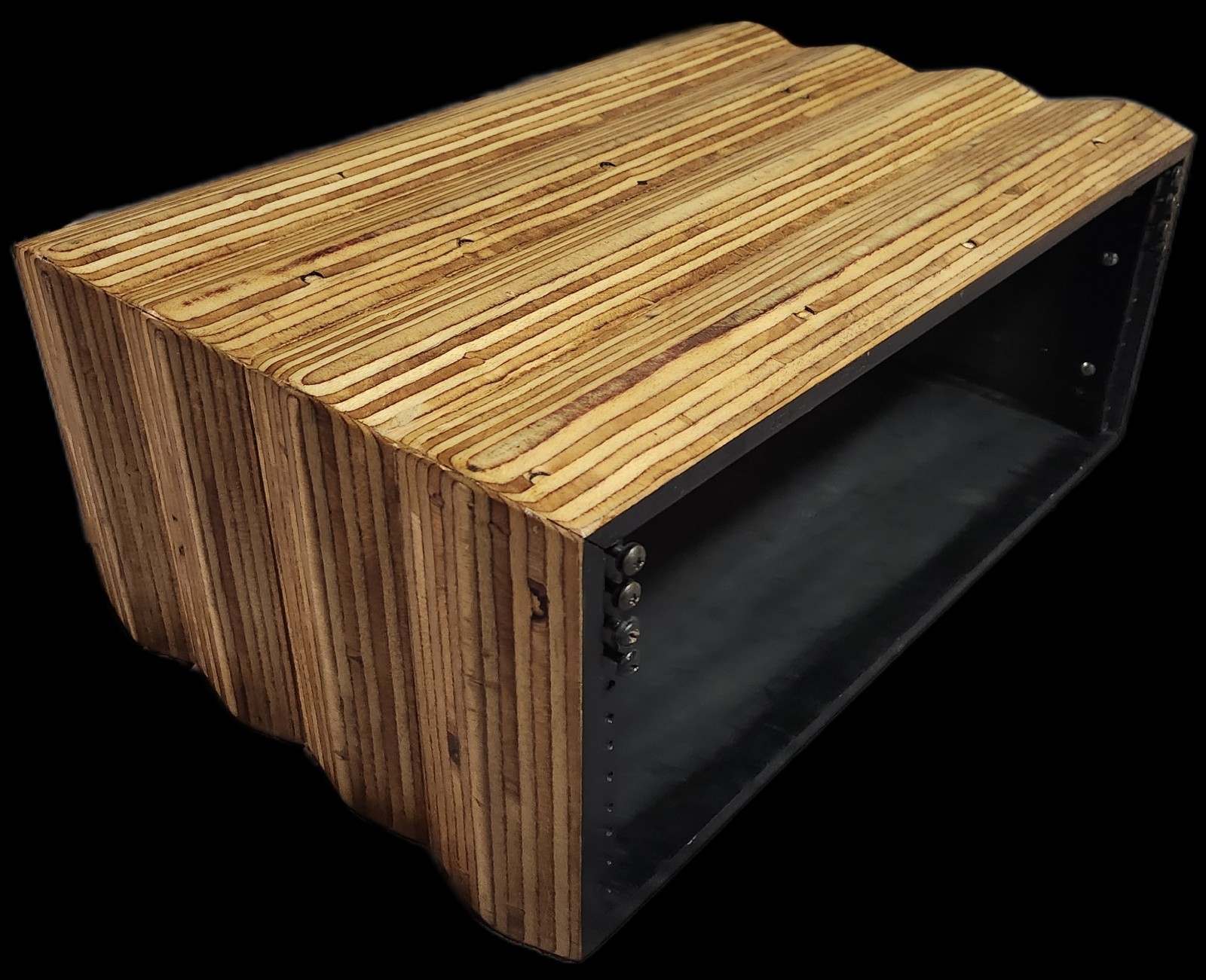 Custom 4unit Wood Desktop Studio Rack.