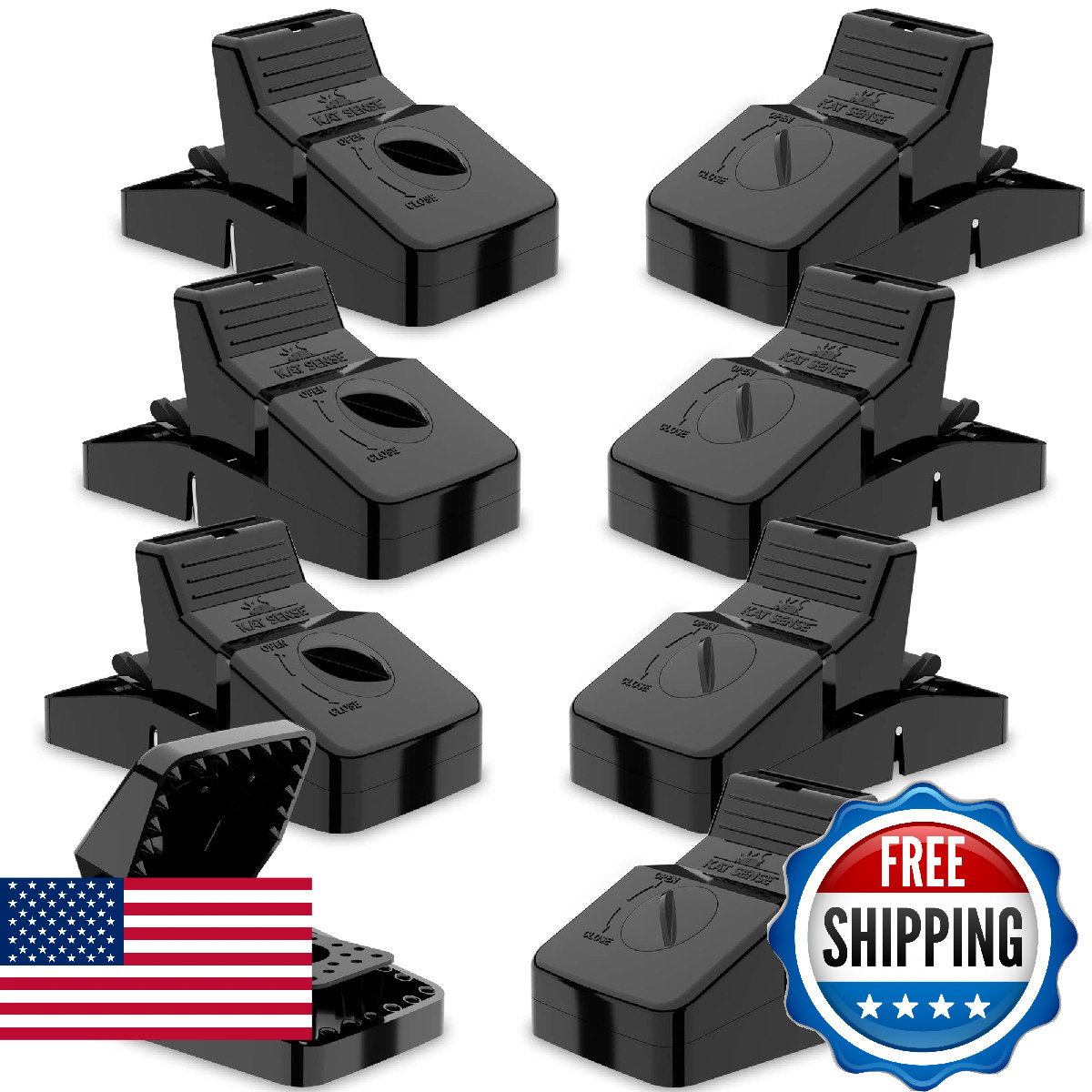 Kat Sense Rat Traps That Work For Instant Kill Results Set Of 8 Large Reusable