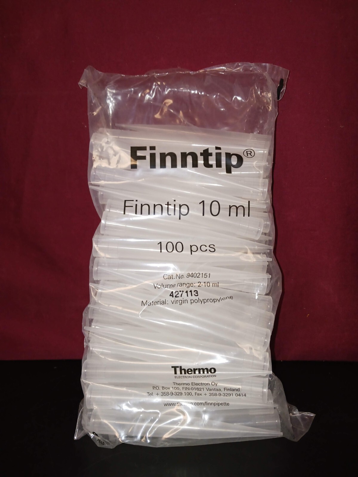 Thermo Electron 9402151 Finntip 10 ml Pipette Tips / Bag of 100