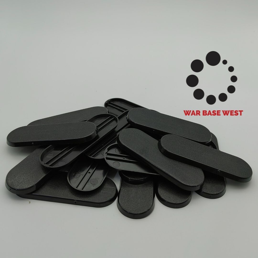 Lot Of 20 25mm x 70mm Oval Bike Bases Used For Warhammer 40k & AoS GW Bitz