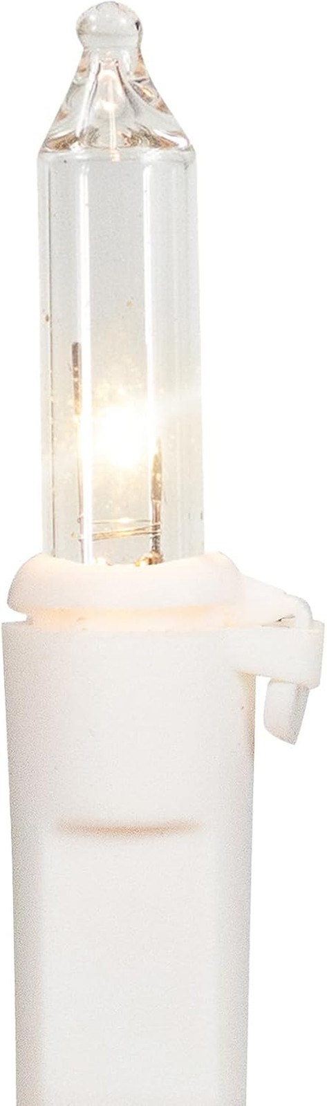 Mini Christmas Light Set - Clear - 3' White Wire - 10ct