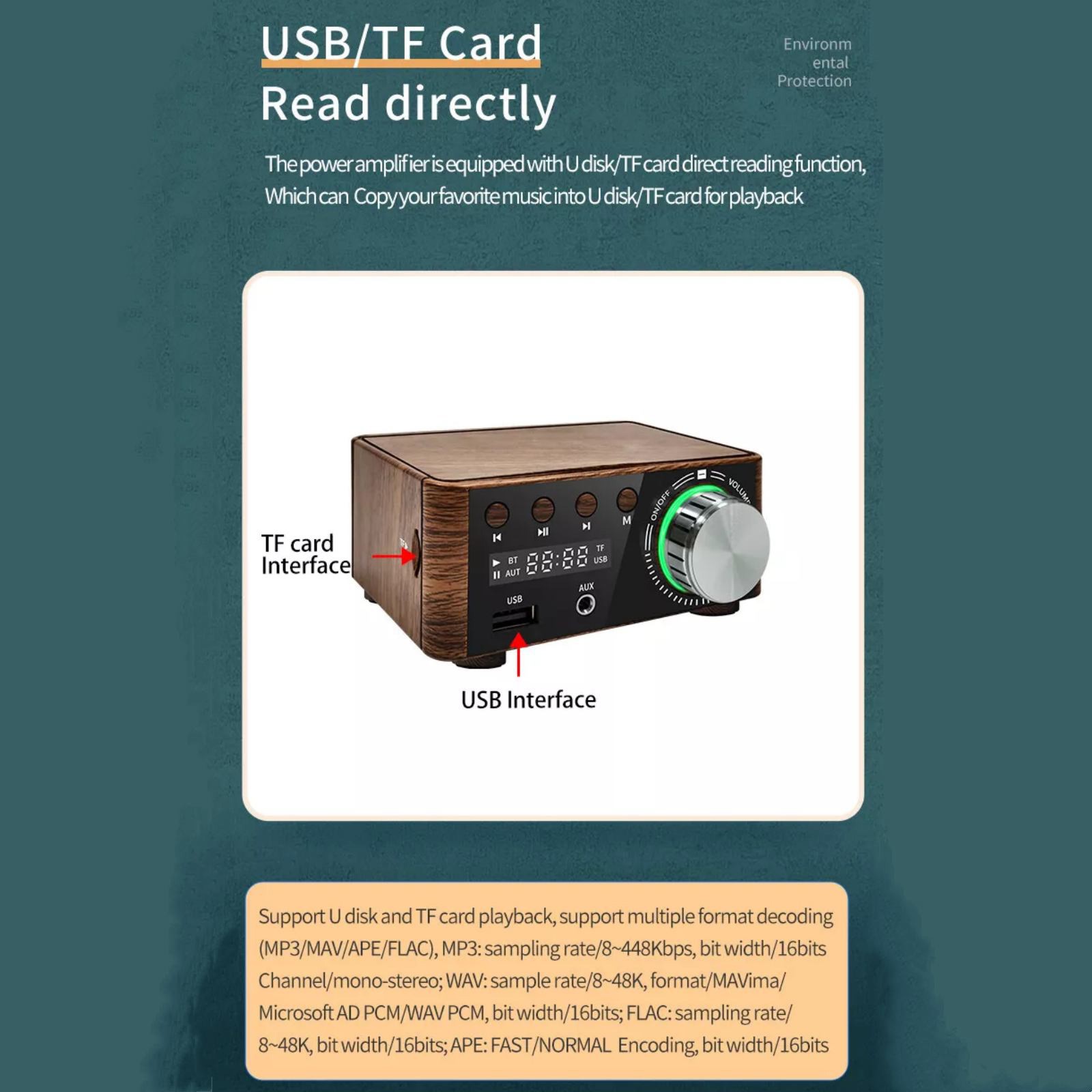 DC 9V-24V High Quality Bluetooth 5.0 Class D Stereo HiFi Mini Audio Amplifier aa
