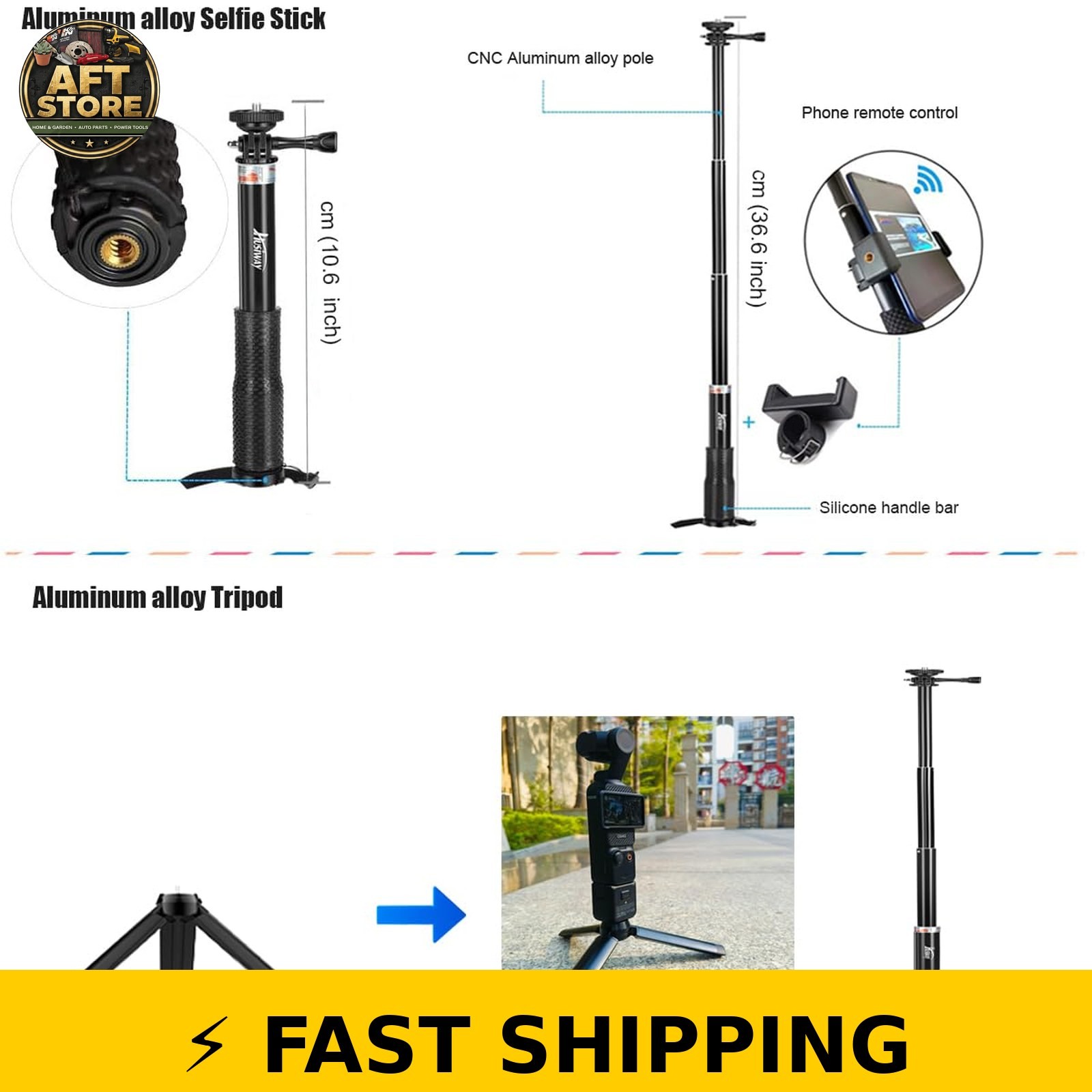Husiway Accessories Kit for DJI Osmo Pocket 3/4 - Complete Bundle