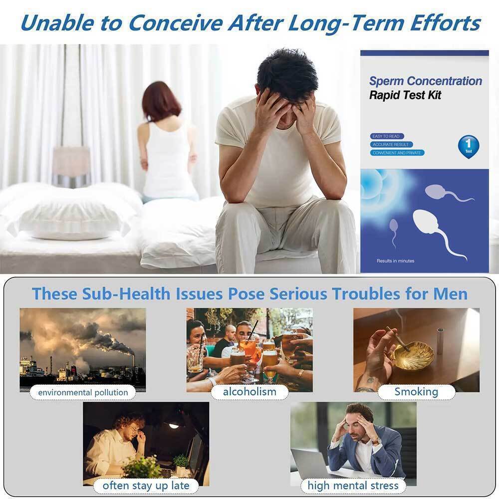 1Set Man Male Sperm Concentration Rapid Test Kit Sperm Motility Detection