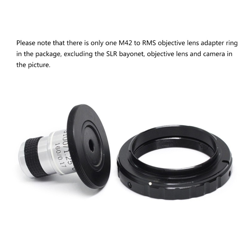 Microscope Objective RMS Thread Transfer to M42 Interface Adapter