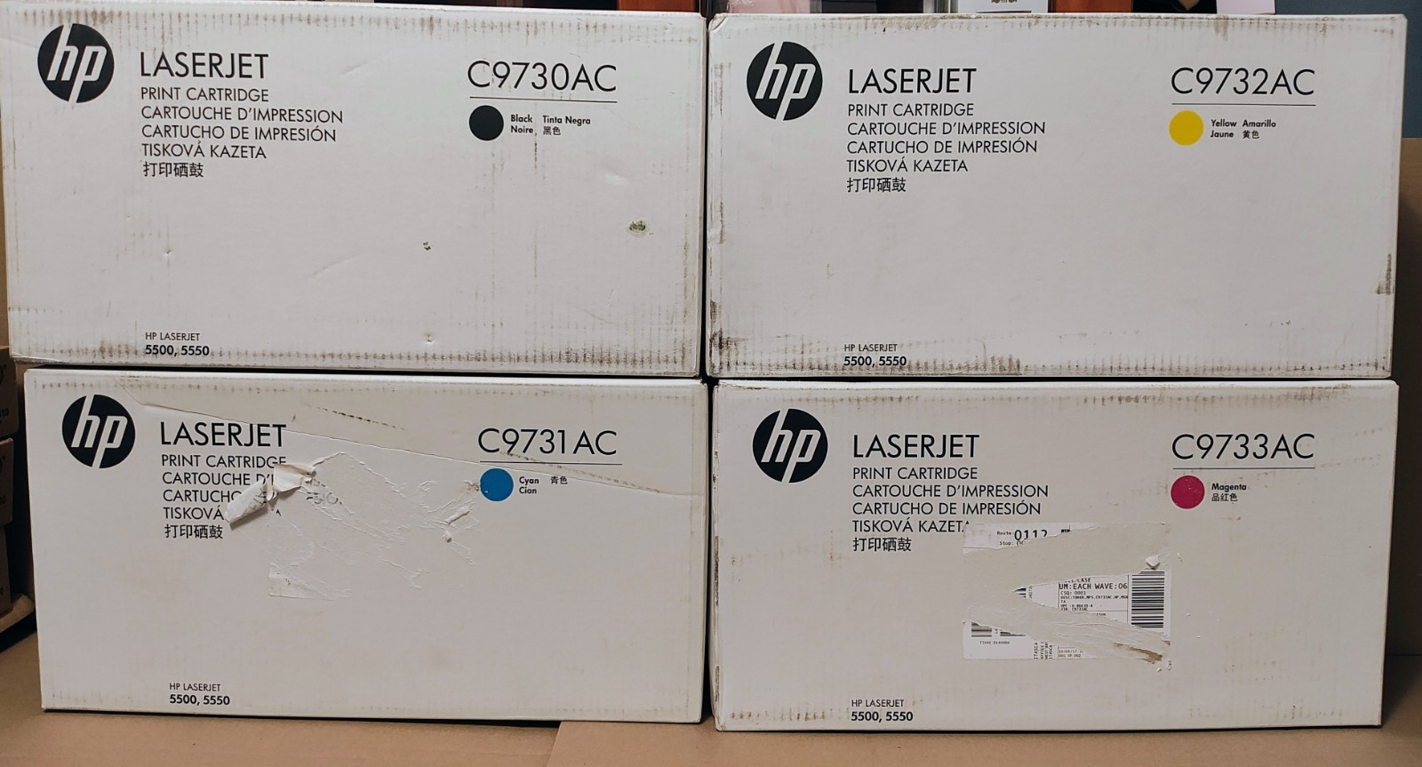 GENUINE SEALED HP 645A C9730AC C9731AC C9732AC C9733AC HP 5500 TONER CARTRIDGES