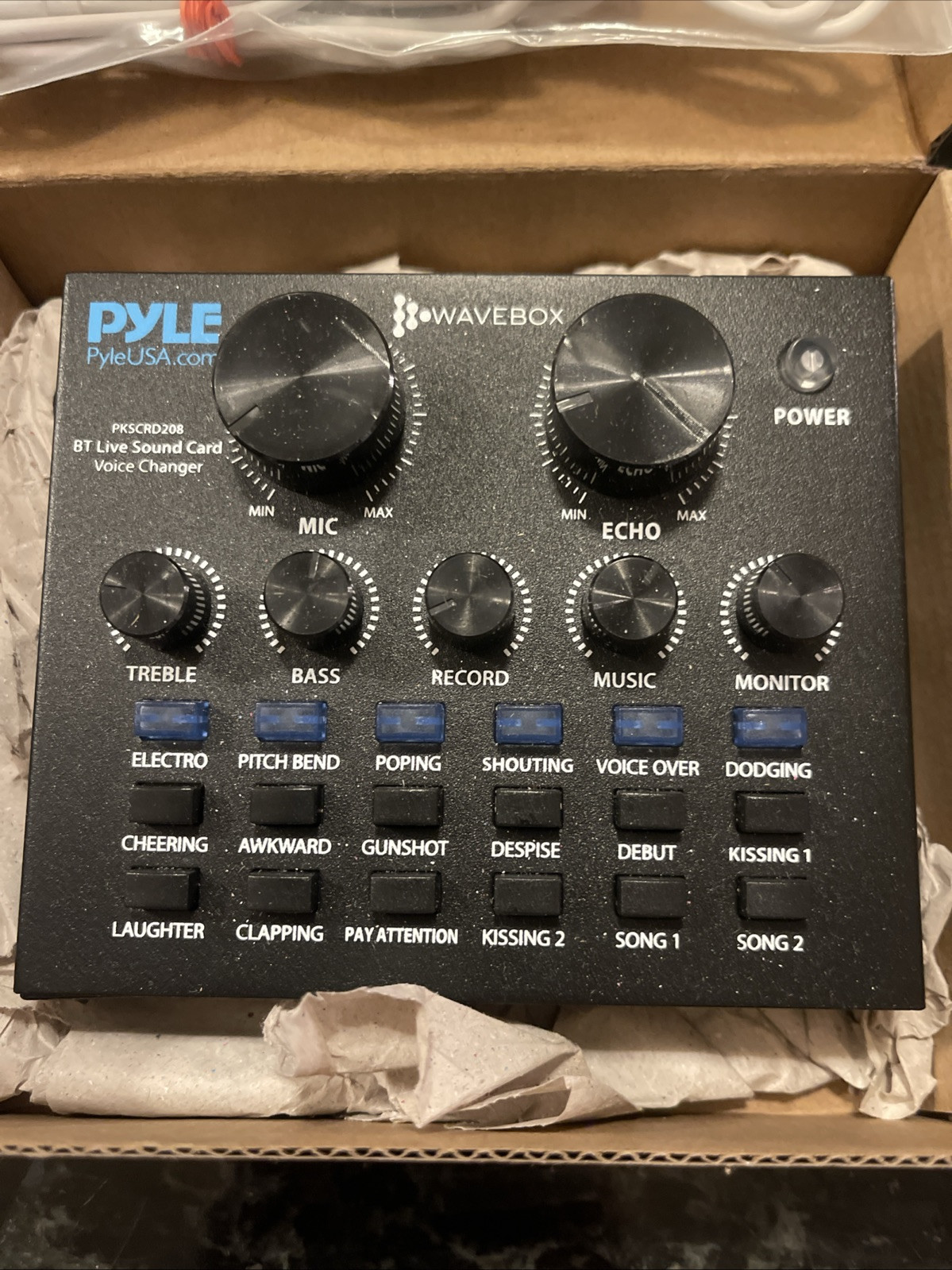 Pyle PKSCRD208 Bluetooth Mini Audio Interface Podcast Mixer Sound Card