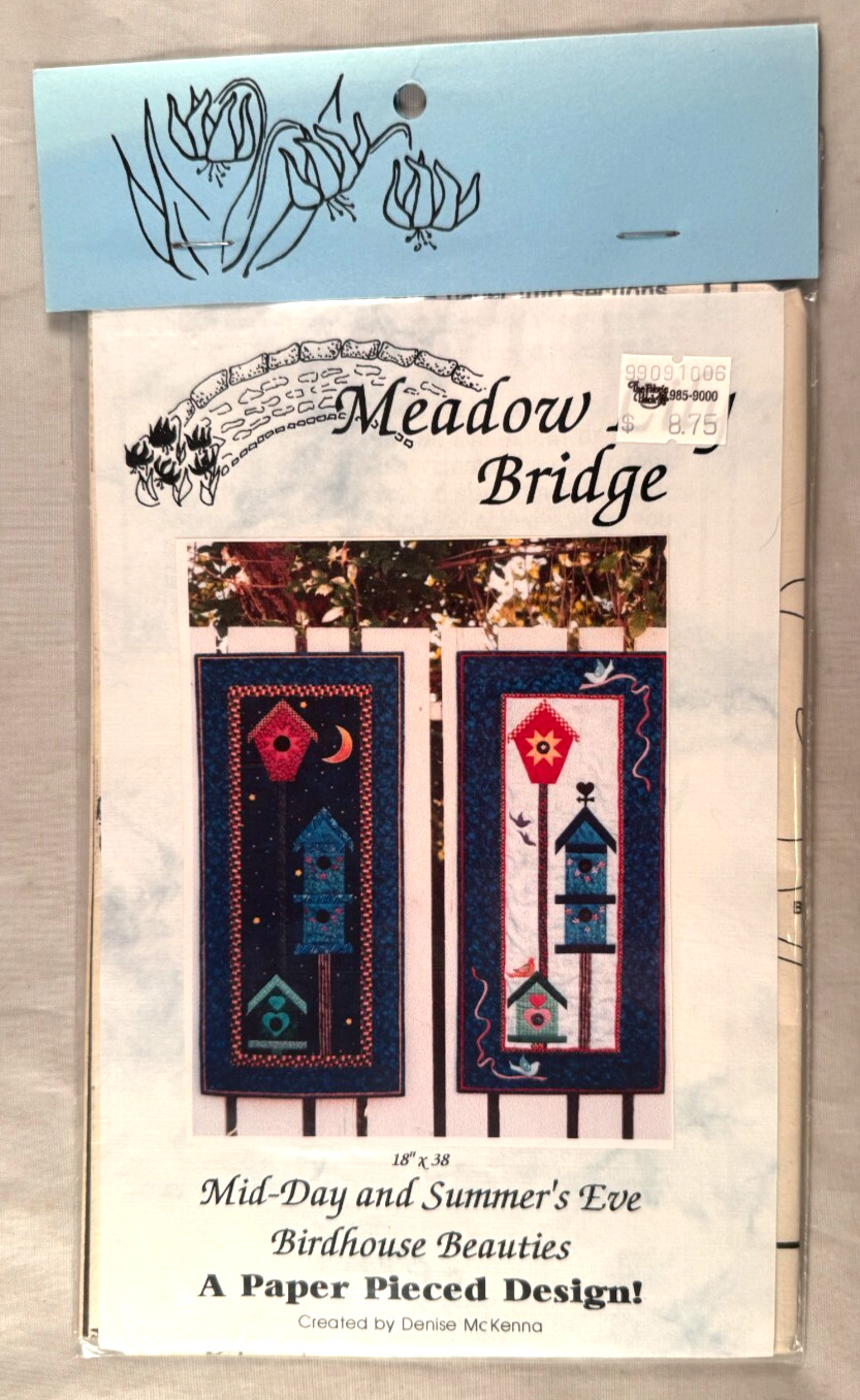 Mid-Day and Summer's Eve Birdhouse Beauties - Meadow Lily Bridge - Pattern Only