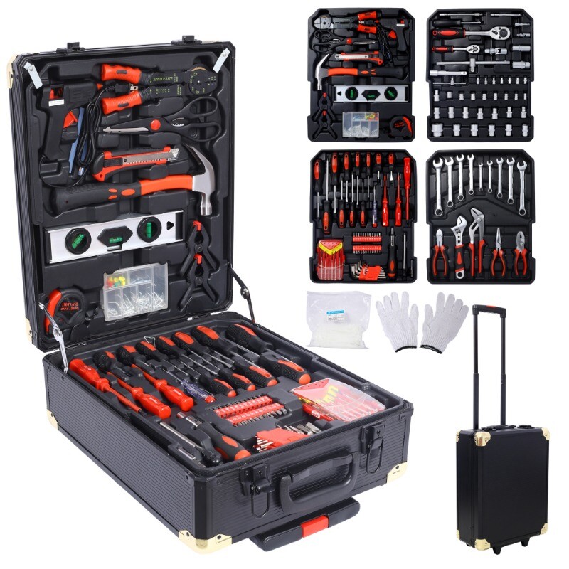 969pcs Home Repair Tool Set Kit Toolbox Storage Case 4 Drawers General Tool Kit