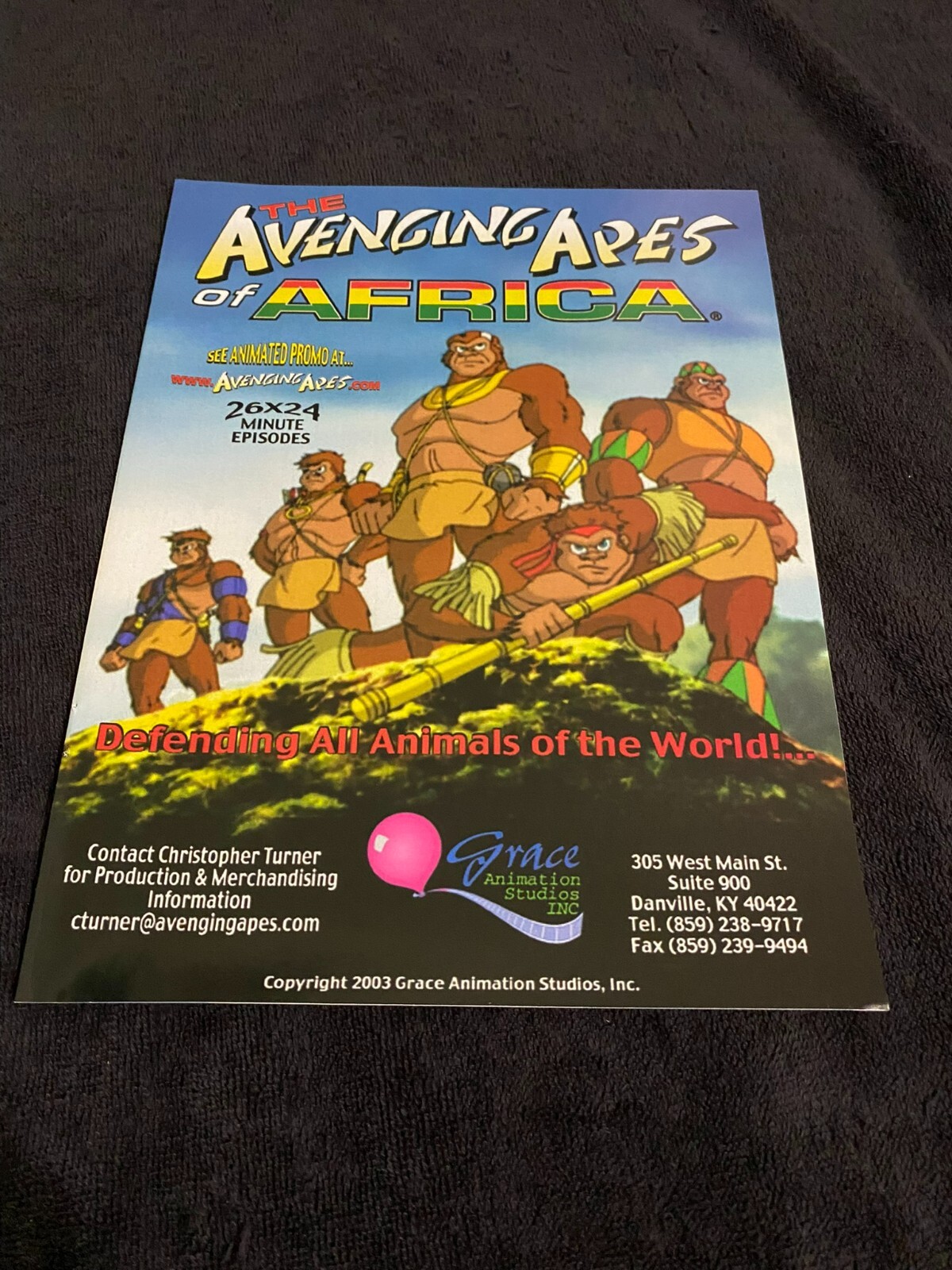 AVENGING APES OF AFRICA 2003 animation ad "Defending All Animals of the World!"