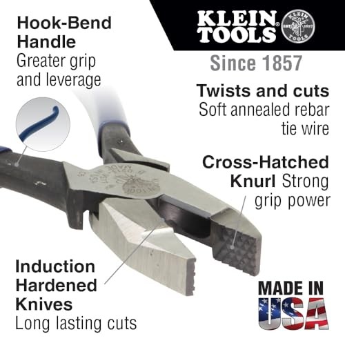Klein Tools D2000-7CST Slim Head Linesman Pliers is Spring Diagonal Cutters