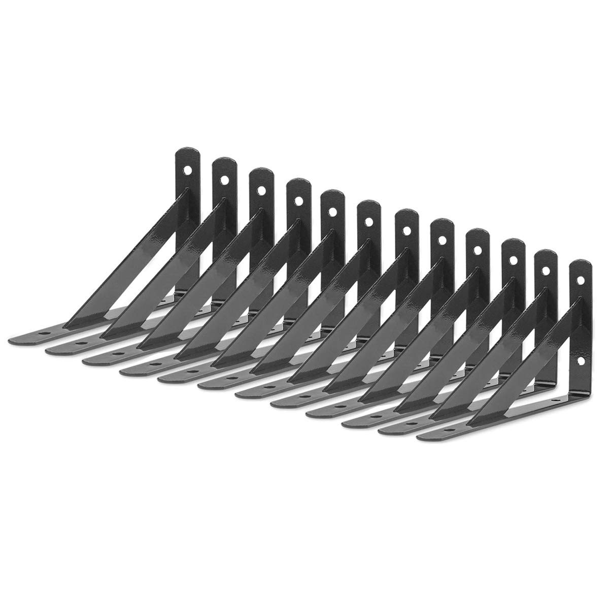 Heavy Duty Shelf Brackets 4 X 6 Inch Floating Shelves Black 12 Pcs
