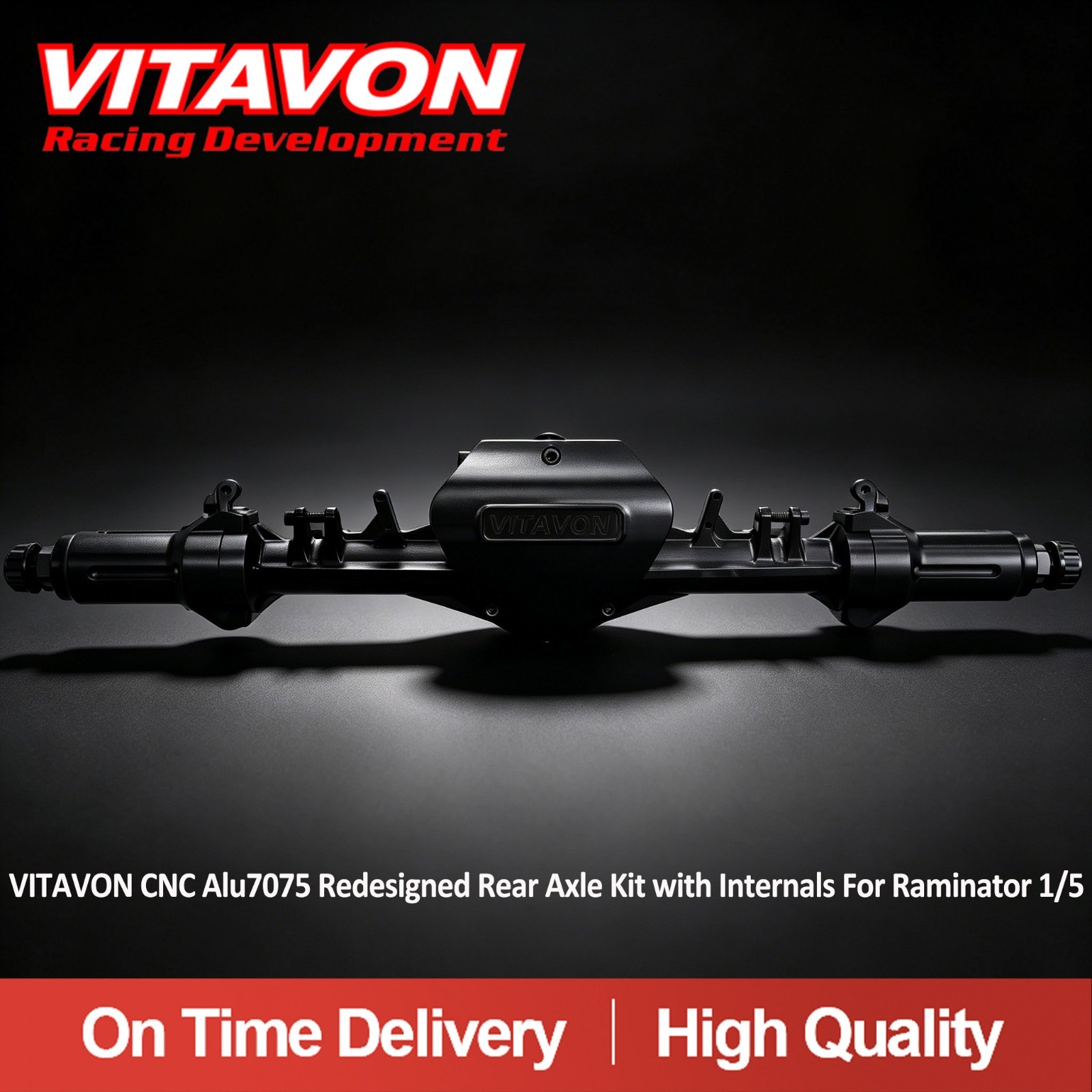 VITAVON CNC Alu7075 Redesigned Rear Axle Kit with Internals For Raminator 1/5