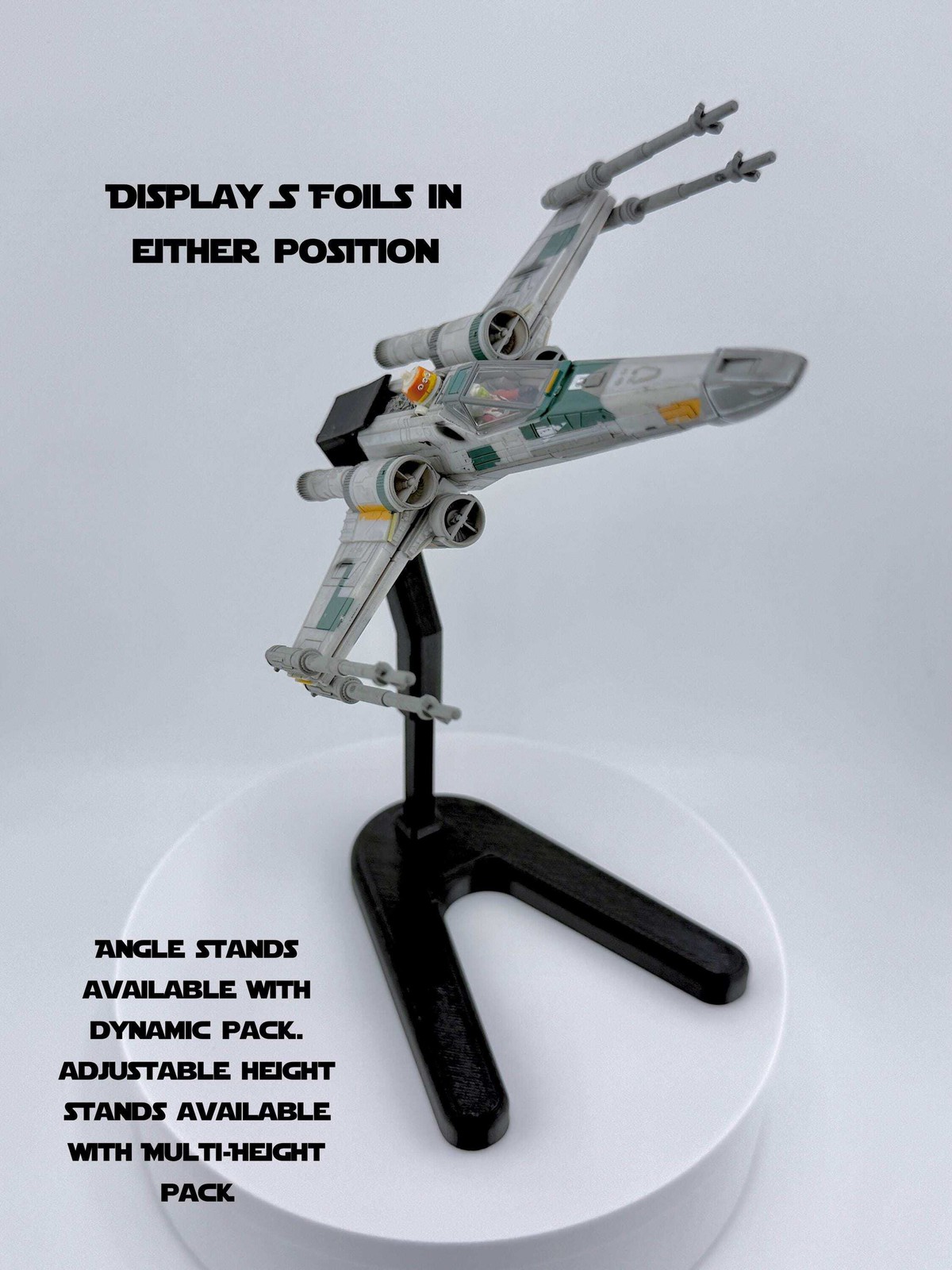 X-Wing Flight Stand Cosmic Swap Modular Display System for Micro Galaxy Squadron
