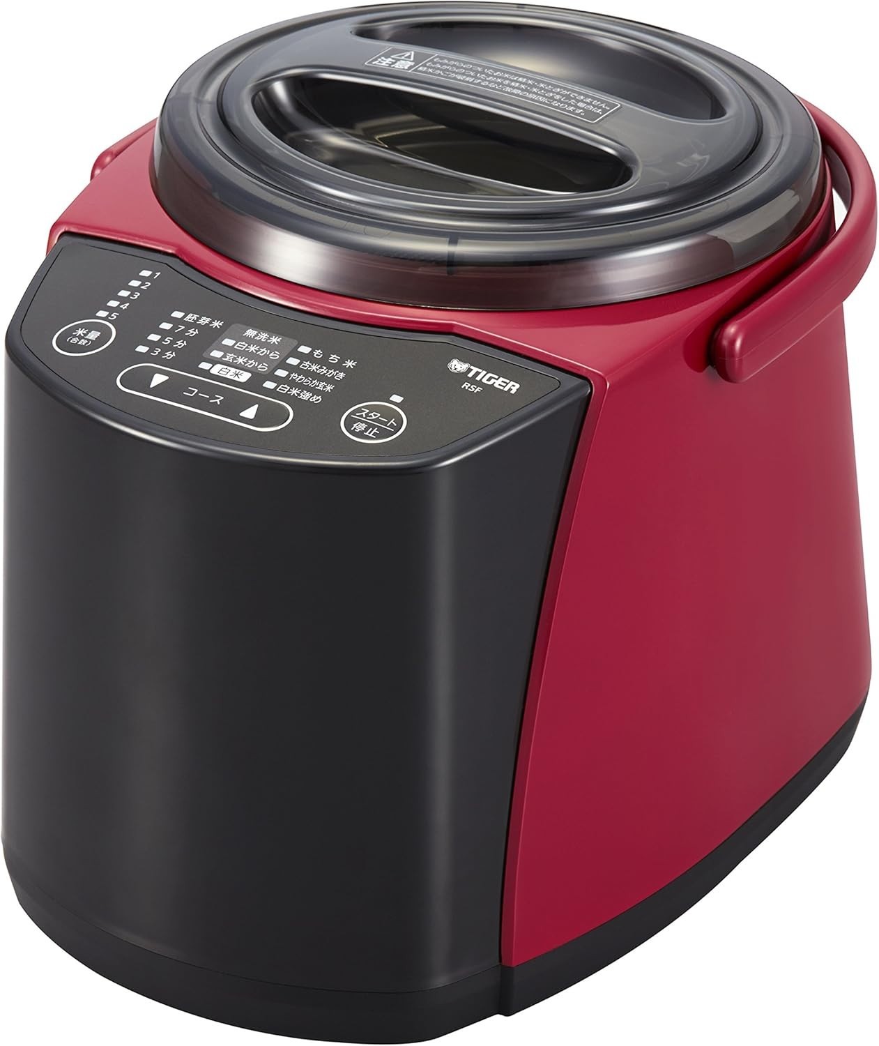 Tiger RSF-A100R Rice Polisher, Red, for Home Use, Variable Speed ​​Agitator