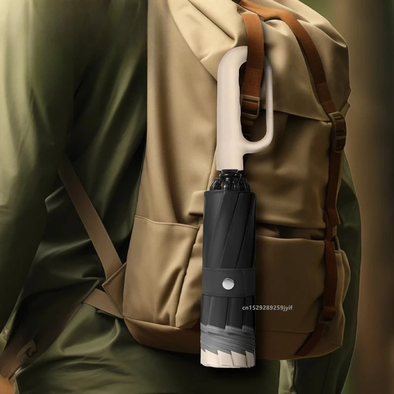 Ring Buckle Design Automatic Reverse Umbrella for Men Folding Large Strong WOMEN