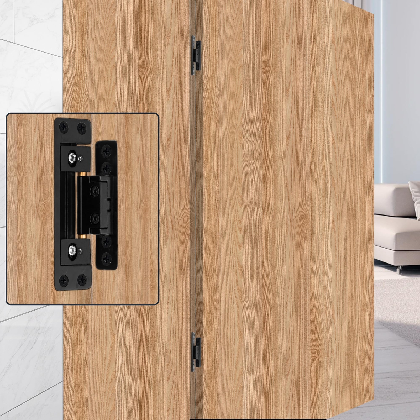 Hidden Door Hinge Adjustable Zinc Alloy Concealed Hinges 110LBS 110 Degree