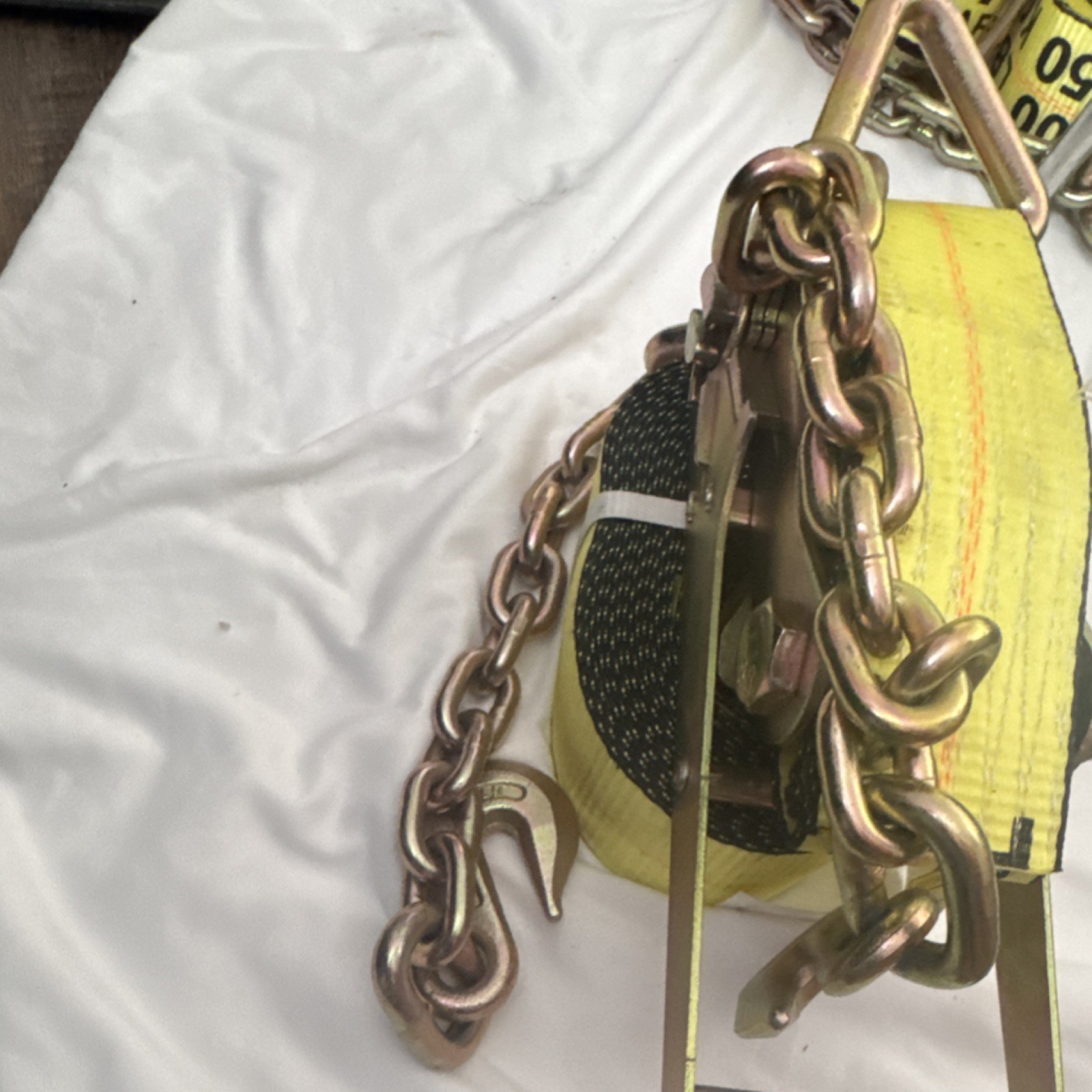 Yellow Working Load Limit (WLL) Tie Down Strap 5400 LBS
