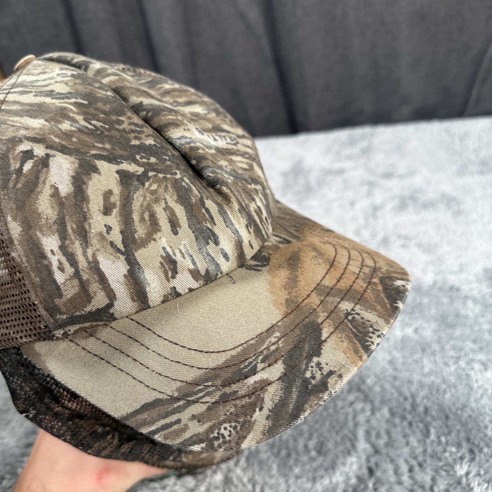 VTG USA MADE Camouflage Ball Cap Camo Netting REALTREE Snapback Cap Hunting