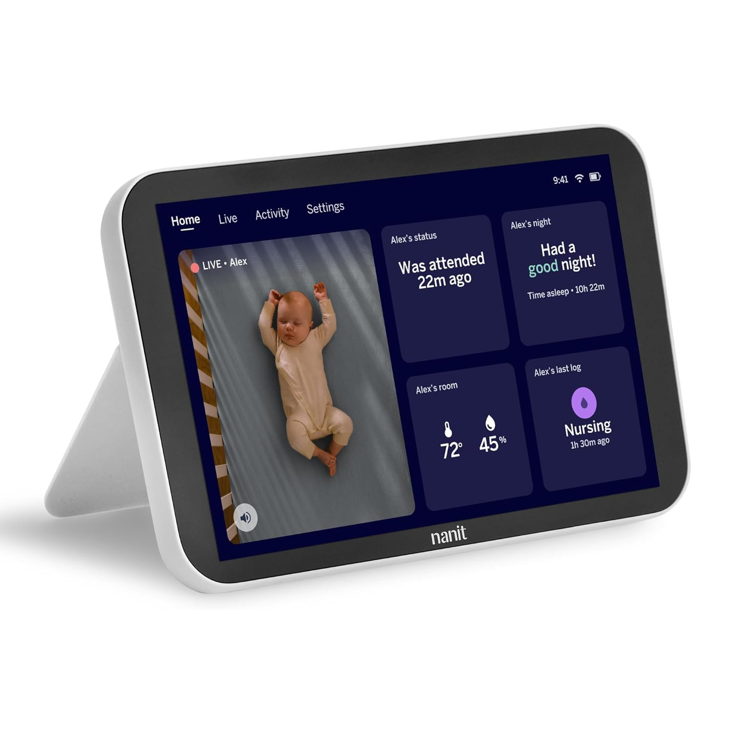 Nanit Display Screen for At-Home Viewing - 8” Touchscreen, 1080P HD Live Stream