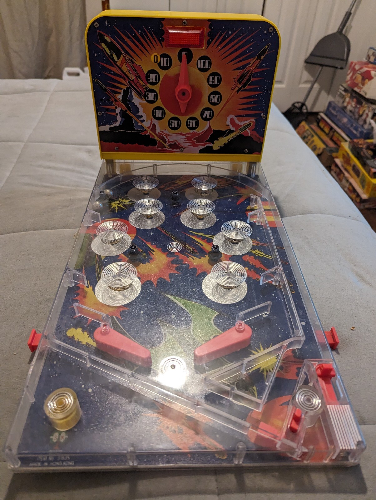 Vintage Retro Tabletop Pinball space attacks