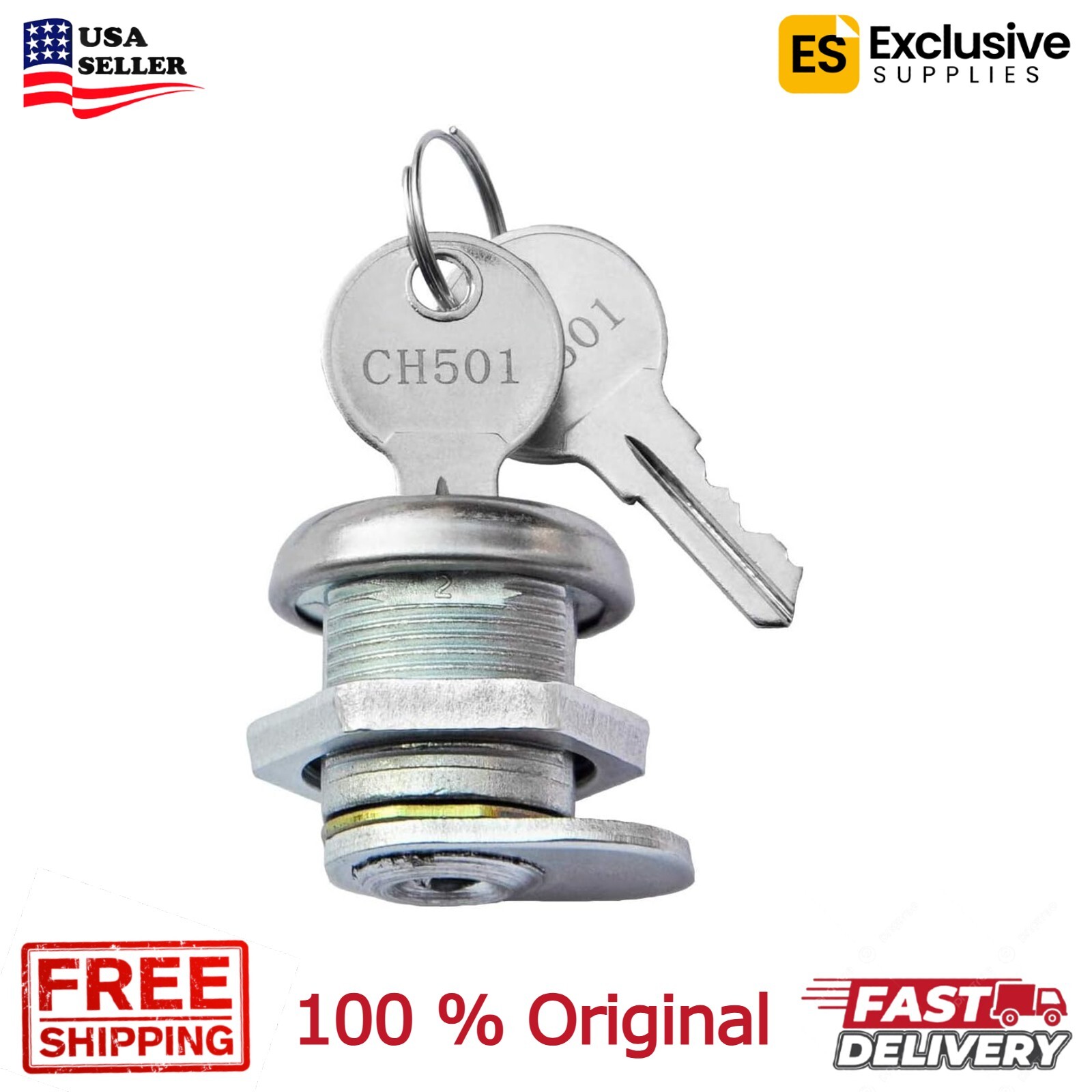 Truck Tool Box Lock Replacement with Keys Pickup Toolbox Latch Cylinder 1 Pack