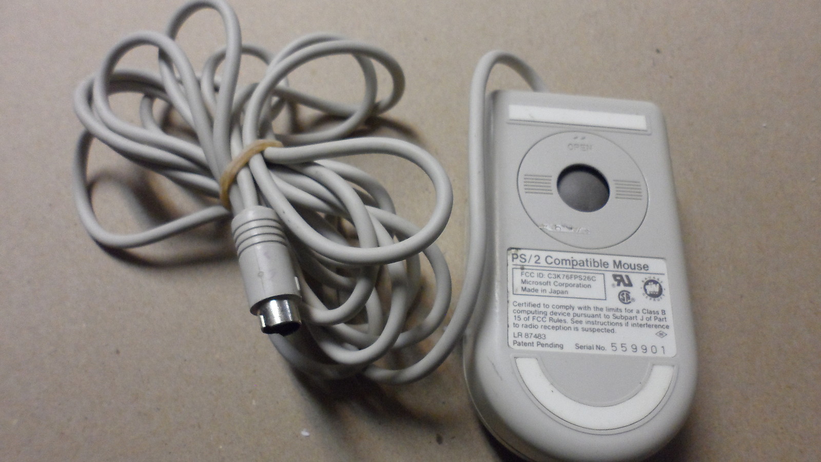 Microsoft PS/2 Compatible Mouse LR 87483