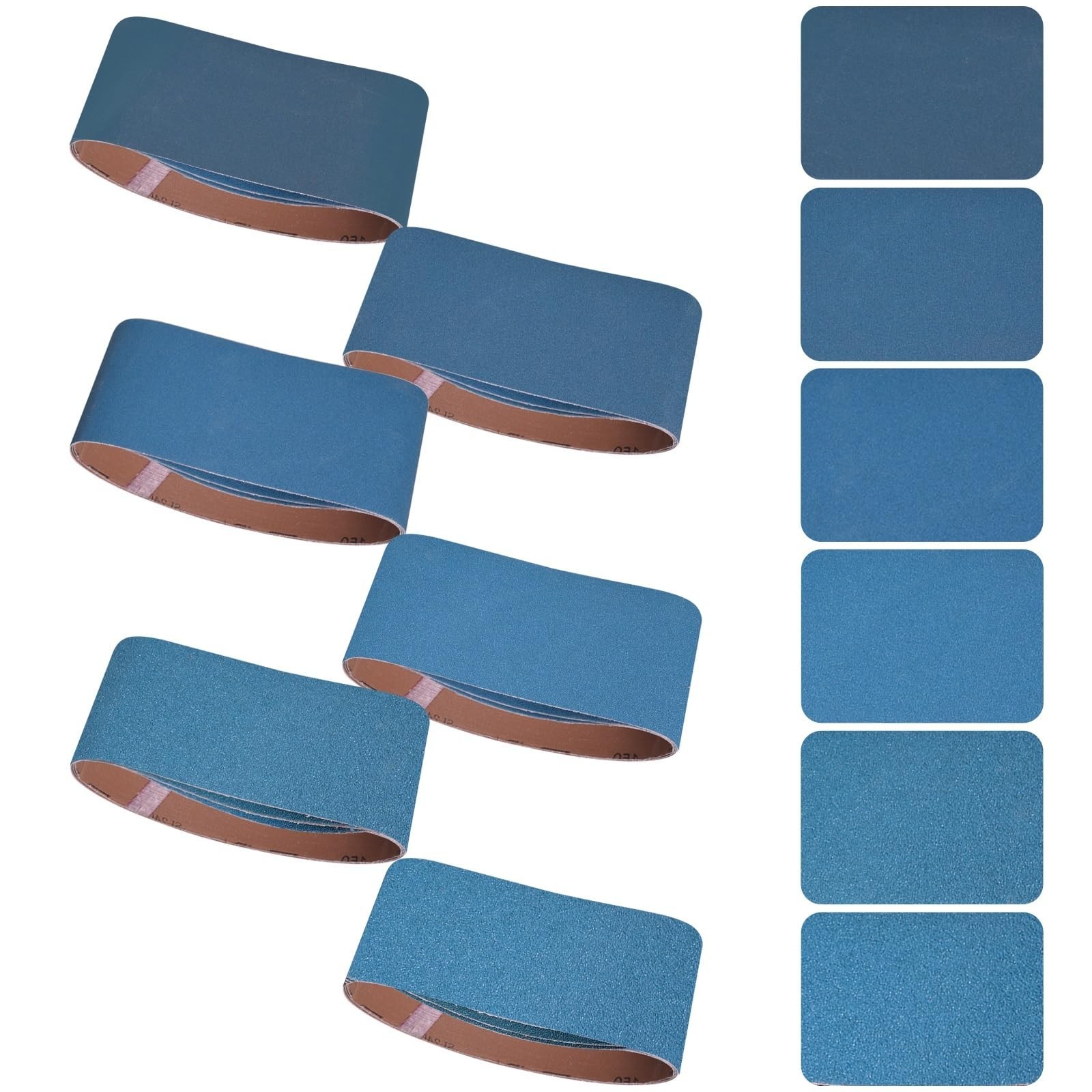 4x24 Inch Sanding Belts 18 Pcs 6 Grits Sizes (3 Each of 60/80/120/150/240/400...