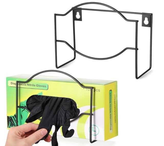 2 Pcs Metal Glove Box Dispenser Holder Wall Mount Disposable Glove Dispenser Rub