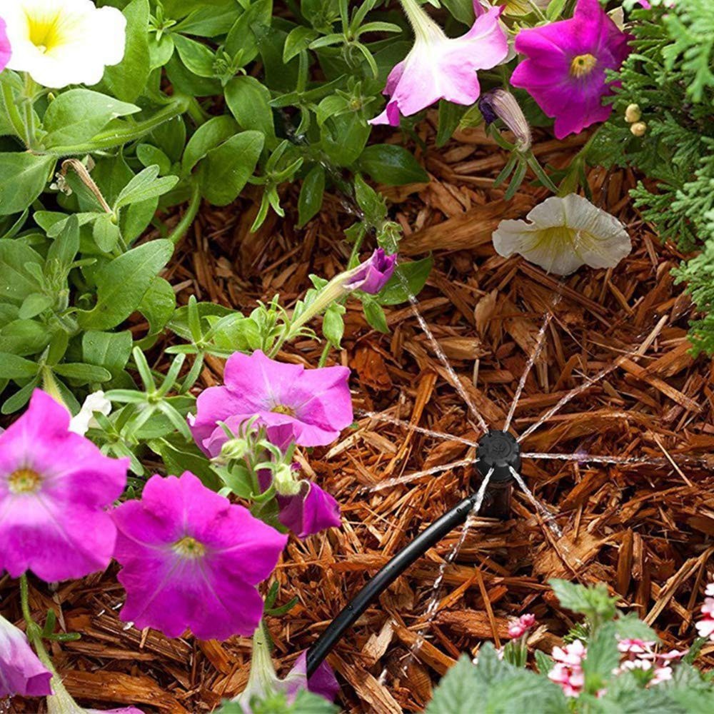 50PCS Adjustable Irrigation Drippers for 4/7mm Tubes - Efficient Water Control