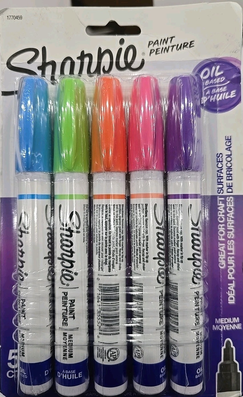 Sharpie 5pk Oil-Based Paint Markers Medium Tip Bright Colors