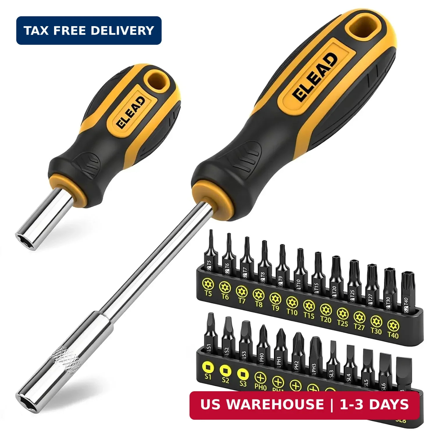 26-Piece Magnetic Security Torx Screwdriver Bit Set - 1/4 inch Magnetic Bit Driv