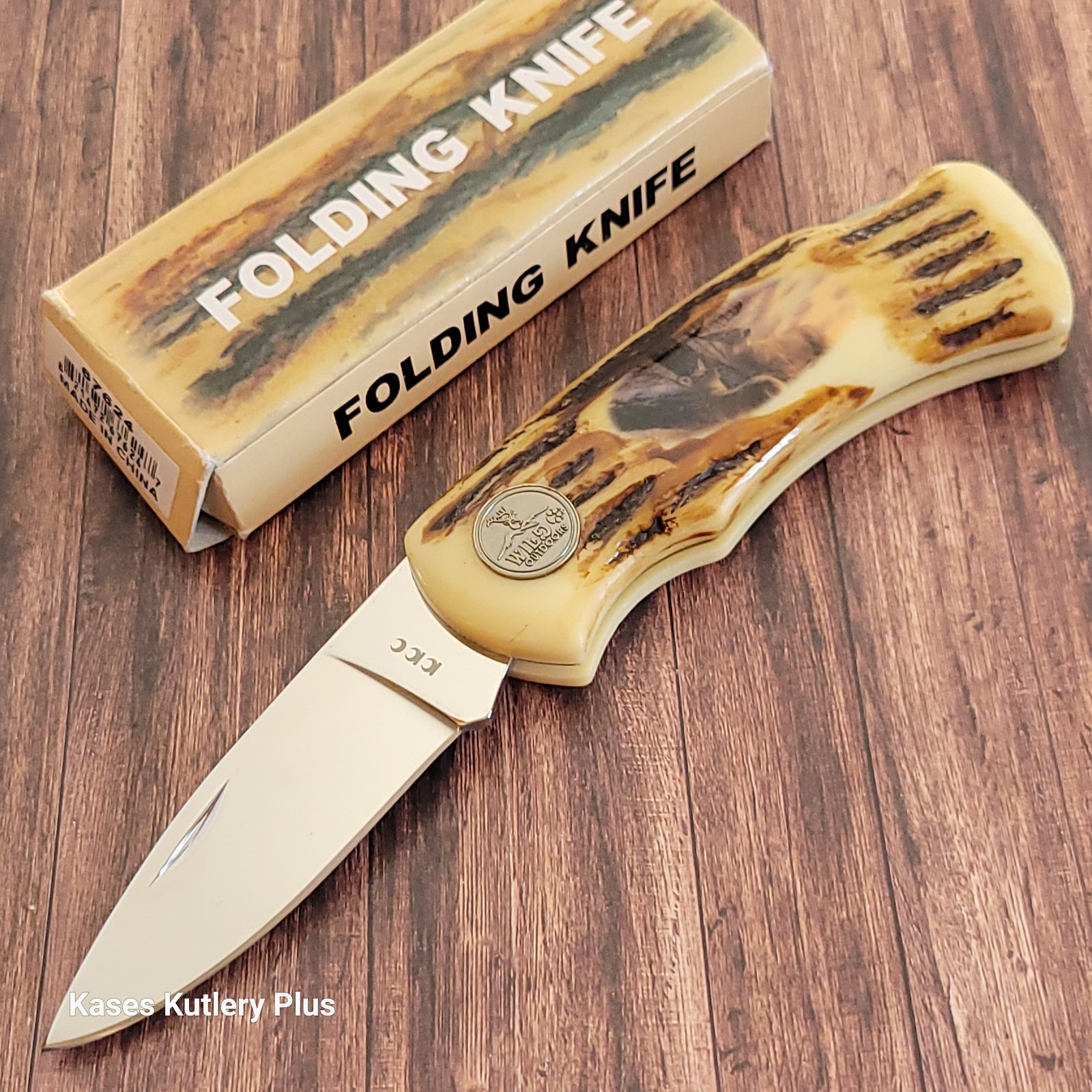 Wild Outdoors Lockback Folding Pocket Knife W/Deer Picture