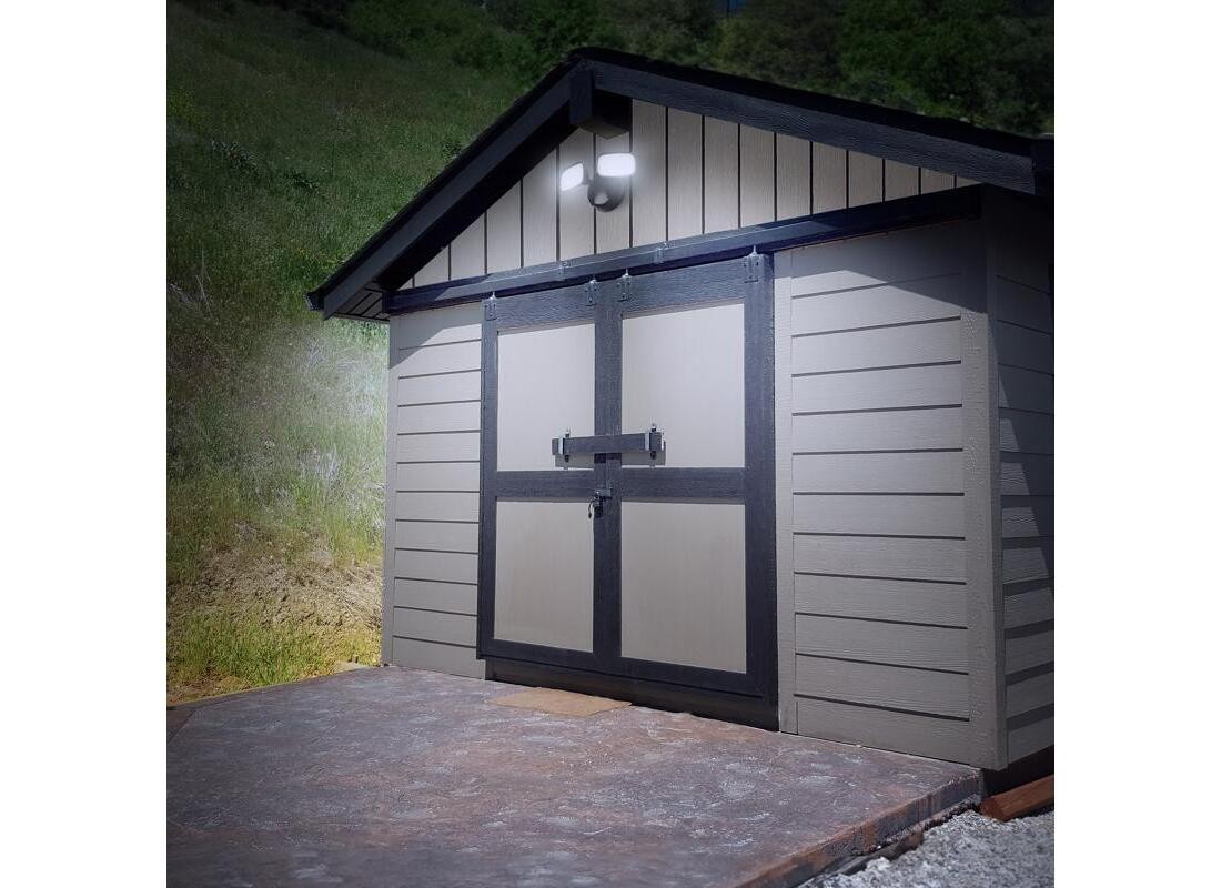 Security Floodlight Switch Hardwired LED Bronze Bronze